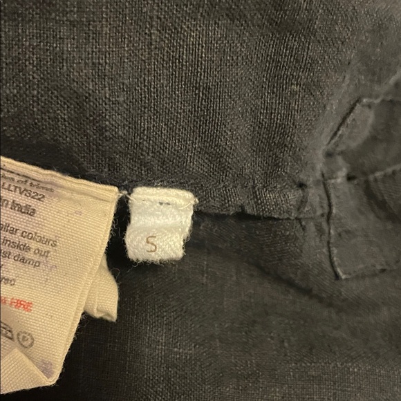 TOAST Navy Button-Up Linen Shirt - Picture 8 of 8